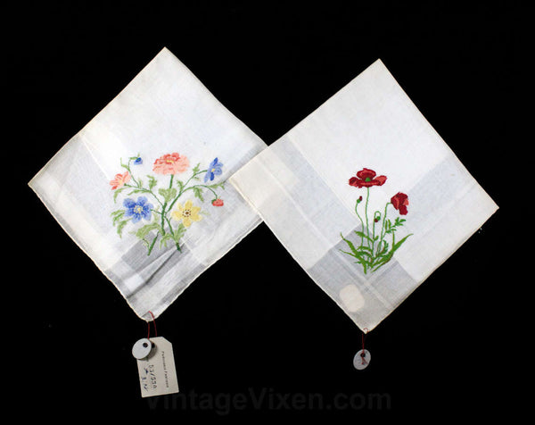小物 1900s Hand Embroidery Handkerchief Antique 1800's Silk Hankie/handkerchief - Hand Embroidery on