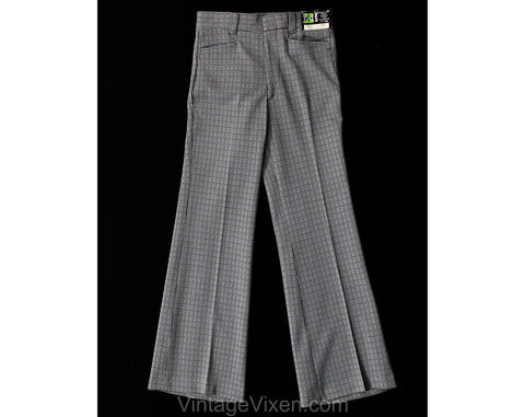 Teen Size 14 Gray Polyester 1960s Pants - Teenage Boys 60s