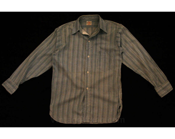 20s〜30sごろ vintage cotton shirts D.stock 1930s 1940s NOS Dress Shirts / Classic Cotton Spread Collar