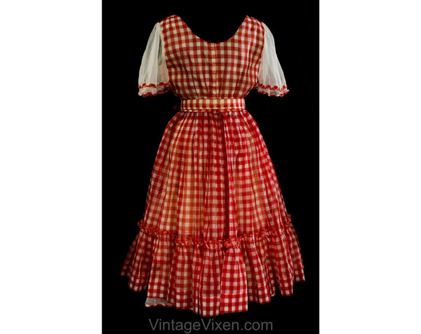 Size 8 Red Gingham Dress & Matching Petticoat Size 8 Red Gingham Dress & Matching Petticoat