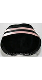 50s New Look Hat - Paris Chic 1950s Black Velvet & Pink Satin Veiled Hat - Suzy Et Paulette - Glamorous - Chapeau - Chic - Spring - 23444