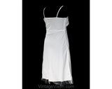 Large 50s White Full Slip - Size 12 Sheer Bias Cut Lingerie with Ruffles - 1950s Pin Up Girl - Powers Model - Summer Dress Slip - Bust 39