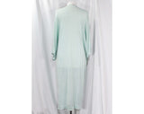 Large Kenzo Tunic Jacket Ensemble - 1980s 90s Designer - Turquoise Teal Blue Green Linen Jersey Knit - Aquatic Beachy Colors - Bust to 44