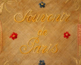 Souvenir de Paris Handkerchief - 40s Novelty Hanky - Eiffel Tower - 1940s Parisian Gift - French - France - Shabby Fabulous - 43414
