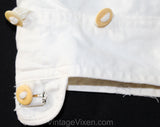ca. 1919 Child's Quaint Cotton Undergarment - Antique Size 5T Girls Boys Hickory Waist Underwear with Carved Bone Buttons - 1910s Deadstock