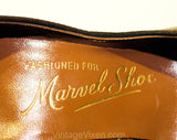 Size 6 Brown 40s Shoes with Decorative Clips - Unworn 1940s Beautiful Leather 3 1/2 Inch Heels - Fall Autumn Deadstock - Deco Reptile Bows