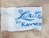 Size 4 Vintage Full Slip - 1950s Fleshtone Lingerie - 50s Pale Beige Fancy Slip - Sheer Nylon Bust & Pretty Lace - Luxite - Bust 33 - 50105