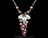 1950s Grapes Necklace & Earrings - Pink and Purple Bauble Clusters by Park Lane - Two Tone 50s Demi Parure - Pastel Spring Chic - 50578