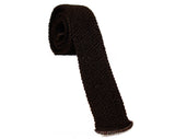 Men's Square End Tie - 1960s Chocolate Brown Nylon Knit Square-End Tie - Kitschy 60s Mens Fad Fashion Necktie - Springy Texture