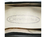Size 5 Black Shoes - Modernist Femme 1950s Kitten Heels with Mirror Discs - 5AA Low Heels - Deadstock - Classic - Sophisticated - 40315-1
