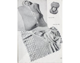 Lot of 3 1930s 40s Crochet & Knit Children and Baby Patterns - Cotton Babies Jumper - Boys and Girls Sweaters - Wool and Cotton Knitting