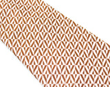 70s Men's Tie - 1970s Geometric Chevrons Necktie - Wide Width 70's Superba Label - Clip On Mens Tie - Terracotta Rust Brown & Offwhite