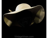 Neutral Felt Hat - Taupe Wool Wide Brim 1970s Millinery from Saks 5th Avenue - Spring Fall - Floppy Slouch Brim - Sophisticated 70s Chic