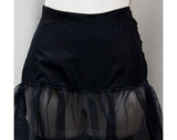 Size 6 Navy Cage Style Crinoline - 1950s Dark Blue Petticoat - Lingerie Deadstock - Sheer Bouffant Pin Up Style 50s - Waist 26 - 36340-2
