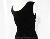 Size 12 1950s Bombshell Dress - Black Marilyn Wiggle Sheath - Sexy Italian Fitted - 50s Ruching & Swag - Luisa Spagnoli Italy - Bust 44