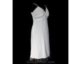 Large 50s White Full Slip - Size 12 Sheer Bias Cut Lingerie with Ruffles - 1950s Pin Up Girl - Powers Model - Summer Dress Slip - Bust 39