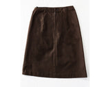 Size 8 Brown Skirt - 1960s Chocolate Cotton Canvas Casual A-Line Skirt - Classic 60s 70s Bobbie Brooks Deadstock - Waist 26.5 - NWT NOS