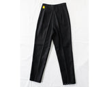Size 0 Gray Cigarette Pant - XXS 1950s Charcoal Cotton Canvas - 50s 60s Slim Tailored Ladies' High Rise Trouser - NWT Deadstock - Waist 23