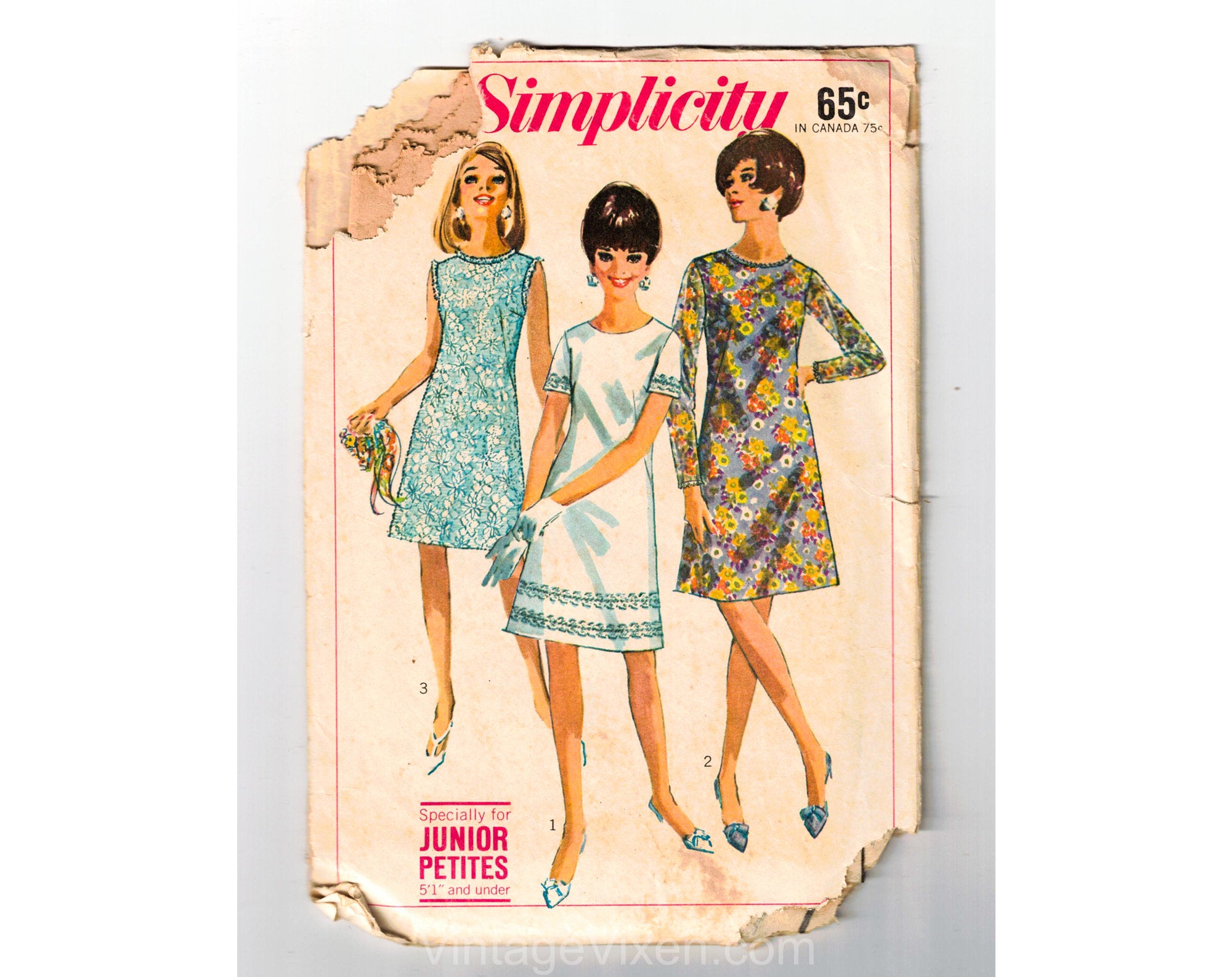 1967 Dress Sewing Pattern - 60s Junior Petite Mini Dress - Sleeveless Vintage Vixen Clothing 1967 Dress Sewing Pattern - 60s Junior Petite Mini Dress - Sleeveless Vintage Vixen Clothing