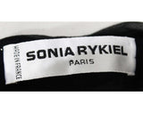 Size 8 Strapless Dress ca. 1990 by Sonia Rykiel - Black Crepe & Chiffon Cocktail with Convertible Neckline - Ruched Silk Bandeau - Bust 35