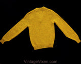 1960s Boy's Sweater - Child Size 10 Mustard Yellow Wool Mohair Pullover - Classic Retro Long Sleeve Knit Top - NWT Deadstock - Chest 29