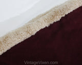 Size 6 Girl's Winter Coat - Victorian Inspired Burgundy Overcoat - Child's Size Retro Tailored Outerwear - Faux Fur with Shoulder Cape