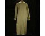 1980s Gucci Trench Coat - Size 10 to 12 Medium Camel Tan Cotton Sharkskin Canvas - Haute Designer Overcoat - Authentic 80s Gucci Logo Buckle
