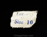 XS 1950s Black Velveteen Top - Scalloped Neck Fitted Bodice - Sleeveless 50s Cotton Cocktail Blouse - Size 2 Graceful Ballet Style - Bust 32