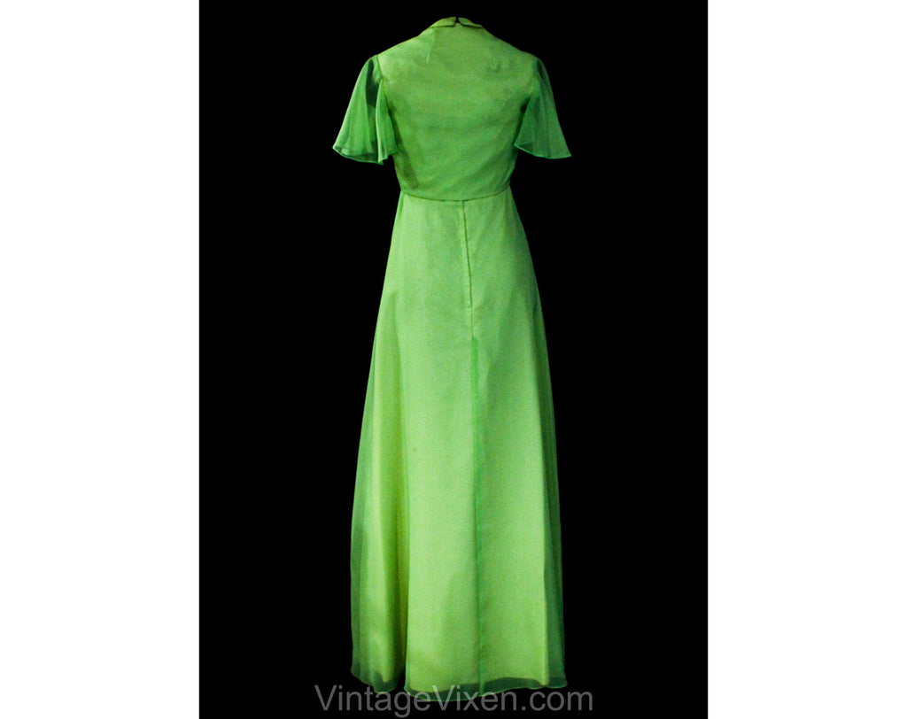 Size 8 Spring Evening Dress - 1960s Halter Gown & Fluttery Jacket - Me Vintage Vixen Clothing Size 8 Spring Evening Dress - 1960s Halter Gown & Fluttery Jacket - Me Vintage Vixen Clothing