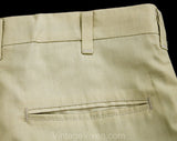 1950s Boy's Khaki Pants - Child Size 12 Beige Tan 50s 60s Cotton Trousers - Preppy Style Boys Dress Pant - Unworn NOS Deadstock - Waist 25