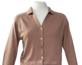Size 4 Cashmere Dress Set - 1950s Mocha Beige Luxury Knit Sweater & Pencil Skirt - Sexy 50s Sweater Girl Secretary Suit Luisa Spagnoli Italy