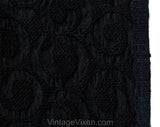 1960s Black Satin Brocade Fabric - 4.72 Yards x 34.5 Inches - 60s Curlique Evening Formal Yardage for Dress Jacket or Coat - Puffy Jacquard