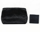 1930s Evening Bag - Hand Beaded Black Formal Purse - Small 30s Dance Handbag - Coin Purse Included - As Is - Salvage or Scrap Project Piece