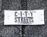 Art Deco Style Tie - Silver Gray Brocade Men's Necktie - Retro Hepcat Hipster Design from the 1980s - Blue Red Beige Metallic - City Streets