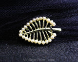 1950s Navy Wide Brim Hat - Chic Dark Blue Faux Straw with Tulle & Goldtone Leaves - Spring Summer Millinery 50s Cartwheel Picture Hat