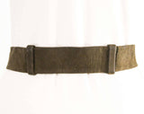 Size 10 Designer Belt - Couture Quality 1960s Chocolate Brown Suede Belt with Gorgeous Brassy Gold Metal Disks - Morris Moskowitz - 29545
