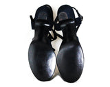 Size 5 1/2 1940s Platform Shoes - Chic Navy Blue Suede Pumps - Beautiful Asymmetric Dovetailed Straps - 40s Pin Up Goddess - NOS Deadstock