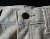 Size 8 Beige Pants - 1970s Ladies Lee Riders - Sandy Ecru Cream Polyester Trousers - Natural Waist - Boot Cut Leg - Deadstock - Waist 29.5