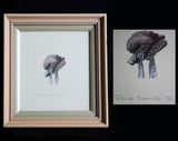 Antique Hats Picture Trio - Set of 3 Framed Prints - Victorian Pink Bonnets & Millinery - 1990s Home Decor - Mauve Beige Blue Wall Art