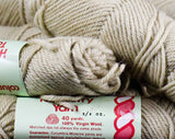 Beige Wool Tapestry Yarn - One Single Skein 3/4 Ounce - Sand Ecru Natural Light Tan Knitting Crochet Fiber Arts - Columbia Minerva England