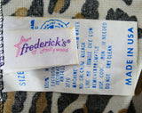 Size 10 Leopard Print Nightgown - Fredericks of Hollywood - 1980s Lingerie - Sexy 80s Frederick's Boudoir Negligee - Bust 36 - 43128