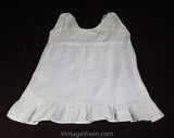 Antique Baby Chemise - Fine Cotton White Toddler's Slip with Greek Key Lace - Size 2T 18-24 Months - Girls Summer 1910s 1920s Under Dress