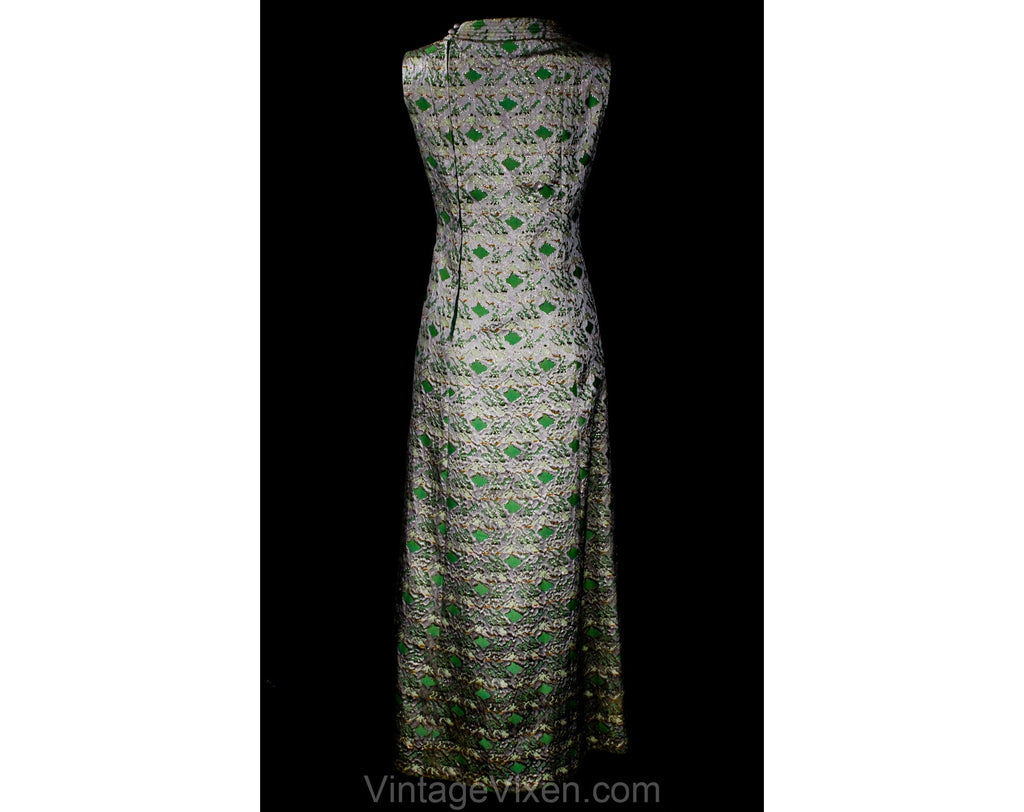 Vintage 1960s Montaldo's Brocade Mint Evening Gown – Simple and Significant