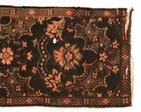 Victorian 1800s Table Runner - 11.75 x 35 Inches - Antique Silk Brocade Rectangular Dresser Textile - As Is Frayed Distressed - Pink Beige