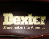 Size 6.5 M Brown Leather Loafers by Dexter - High Quality - 1980s Oxblood Leather Shoes - 80s Preppy Deadstock - Platform Rubber Heel