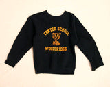 1960s Boy's Elementary School Vintage Sweatshirt - Child Size 6 to 8 - Classic Retro Logo - Cotton Knit Sweater - Center School Woodbridge