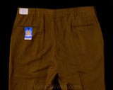 Men's Large & Tall 60s Dress Pants - Mod Late 1960s Rust Brown Tailored Pant - Hampton Trouser - NWT Deadstock - Waist 39 - Inseam 37