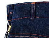 Size 000 1950s Denim Capri Pants - XXXS Authentic 50s Classic Pedal Pushers - Dark Blue Indigo Cotton - Pin Up Girl NWT Deadstock - Waist 24