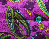 Size 2 Paisley Pants - XS 1960s Purple Tailored Slim Cigarette Pants - Linen Look - 60s Turquoise Blue, Olive Green, Mustard - Waist 24.5