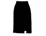 Size 10 Italian Designer Dress - 1950s Black Angora Knit Two-Piece with Deco Beading - 50s 60s Sweater & Skirt - High End Luisa Spagnoli NWT